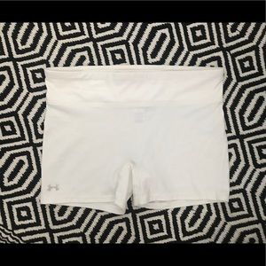 UNDER ARMOUR White Spandex Shorts